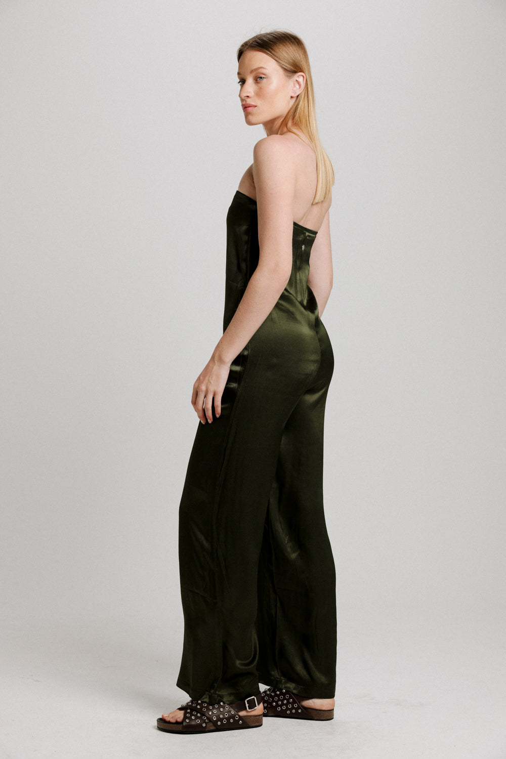 Fantasy Dark Green Viscose Jumpsuit