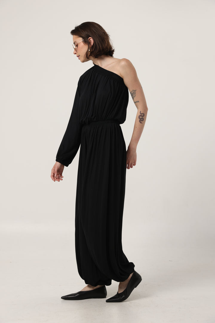 Black One Shoulder Jumpsuit