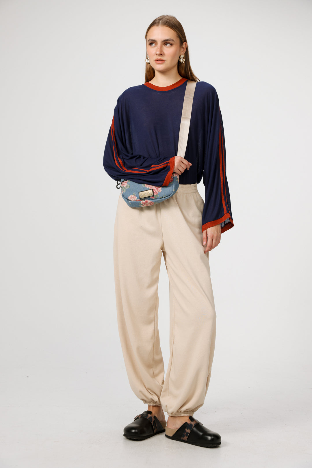 Done Floral Denim Belt Bag