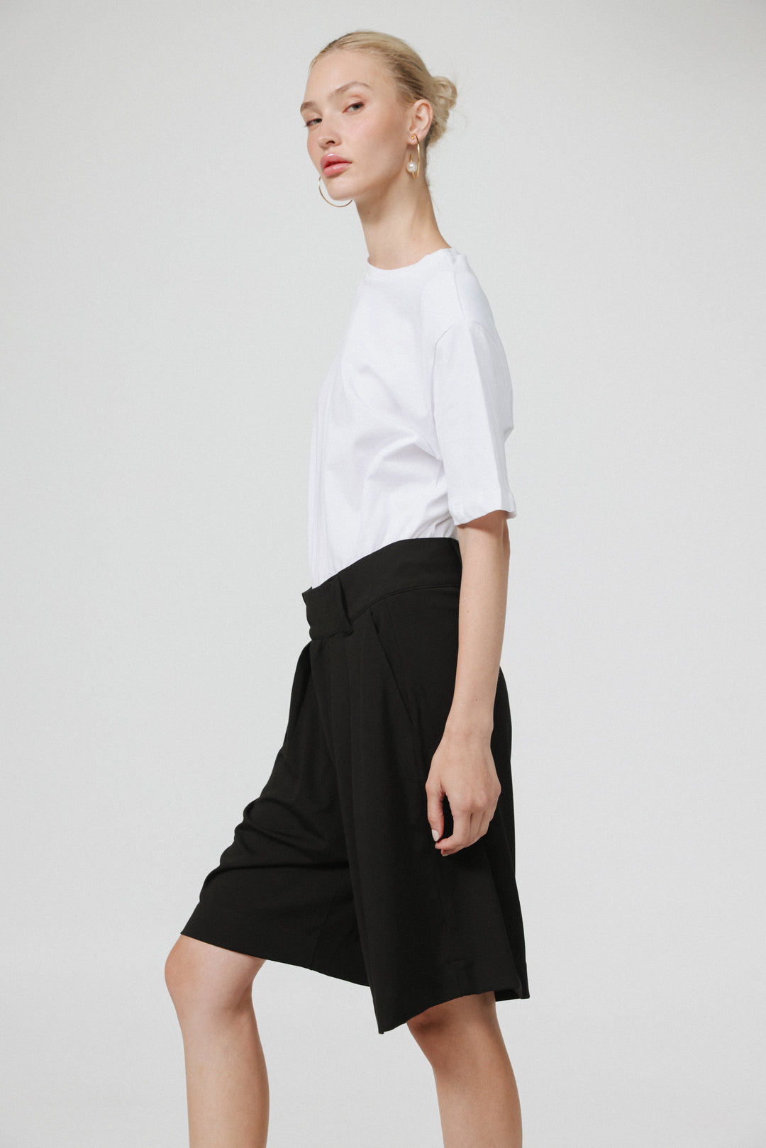 Keyboard Black Bermuda Shorts