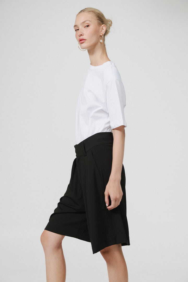Keyboard Black Bermuda Shorts