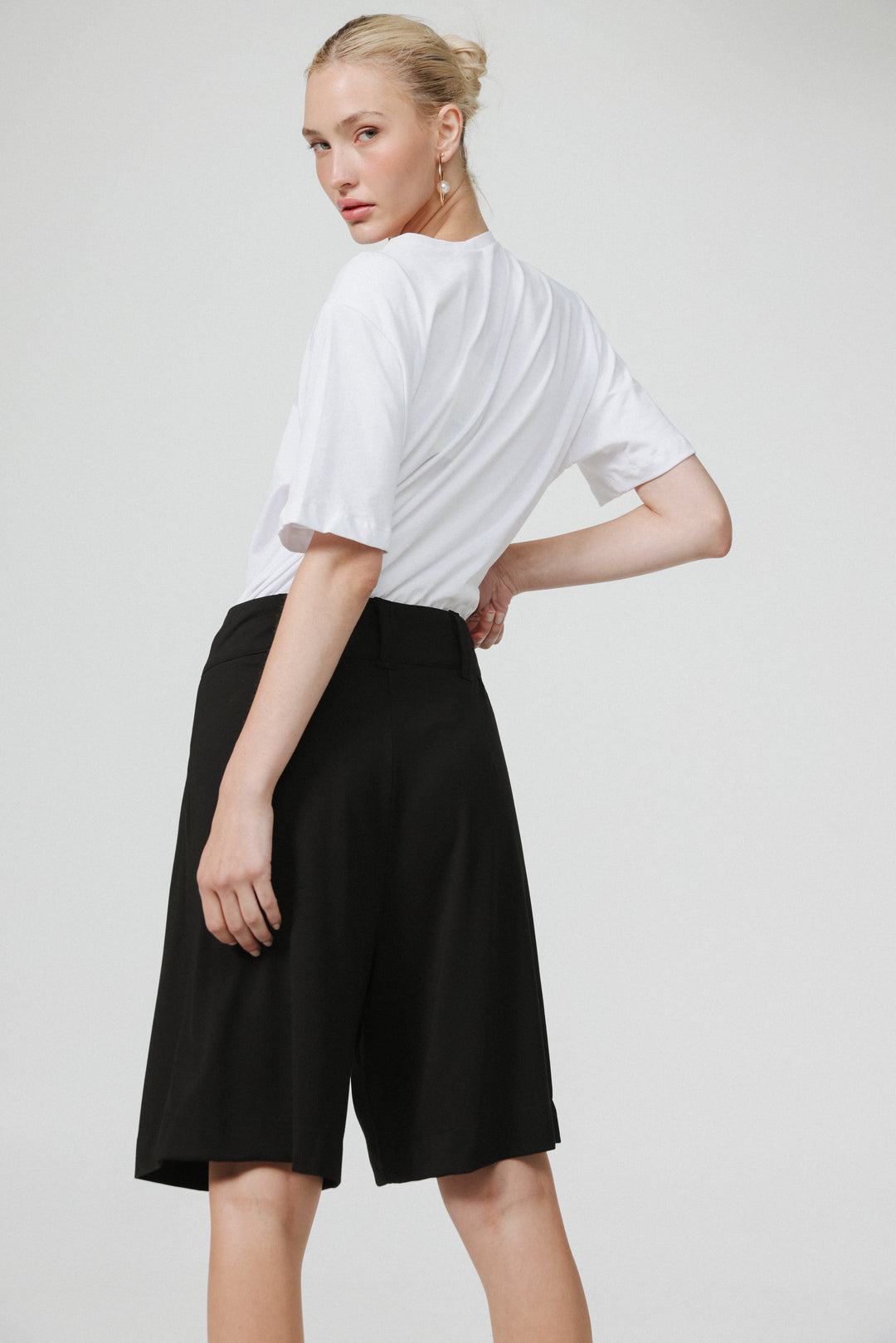 Keyboard Black Bermuda Shorts