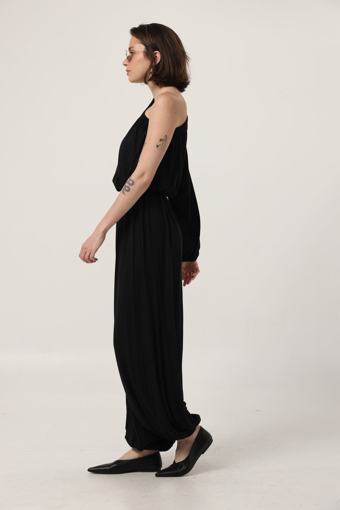 Black One Shoulder Jumpsuit