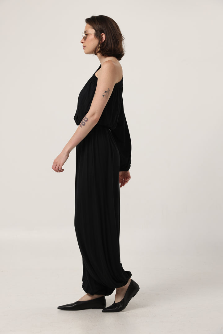 Black One Shoulder Jumpsuit