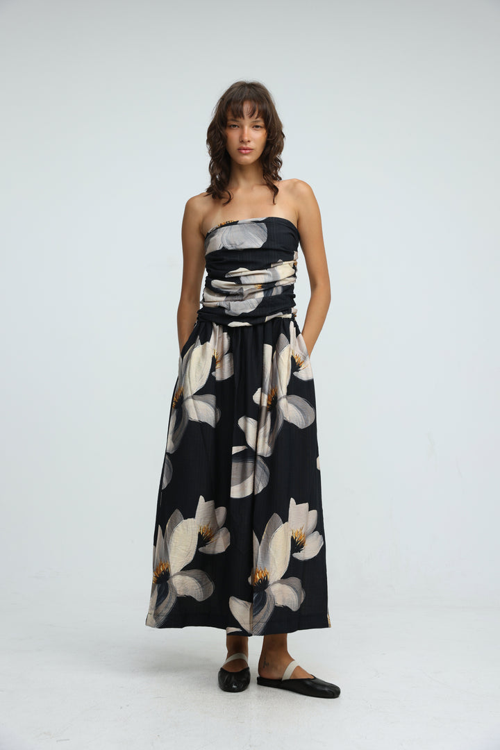 Listen Black Floral Dress