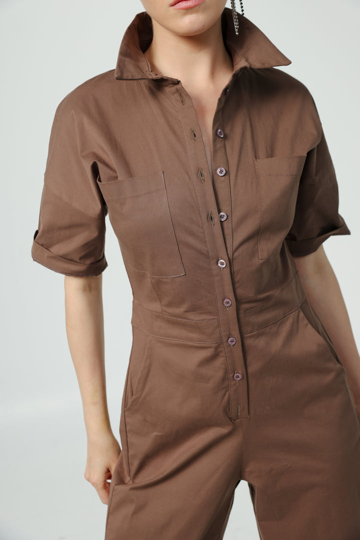 Shoreditch Brown Jumpsuit