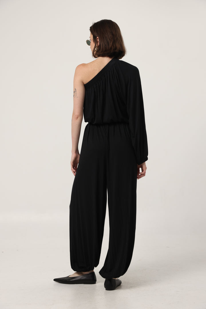 Black One Shoulder Jumpsuit