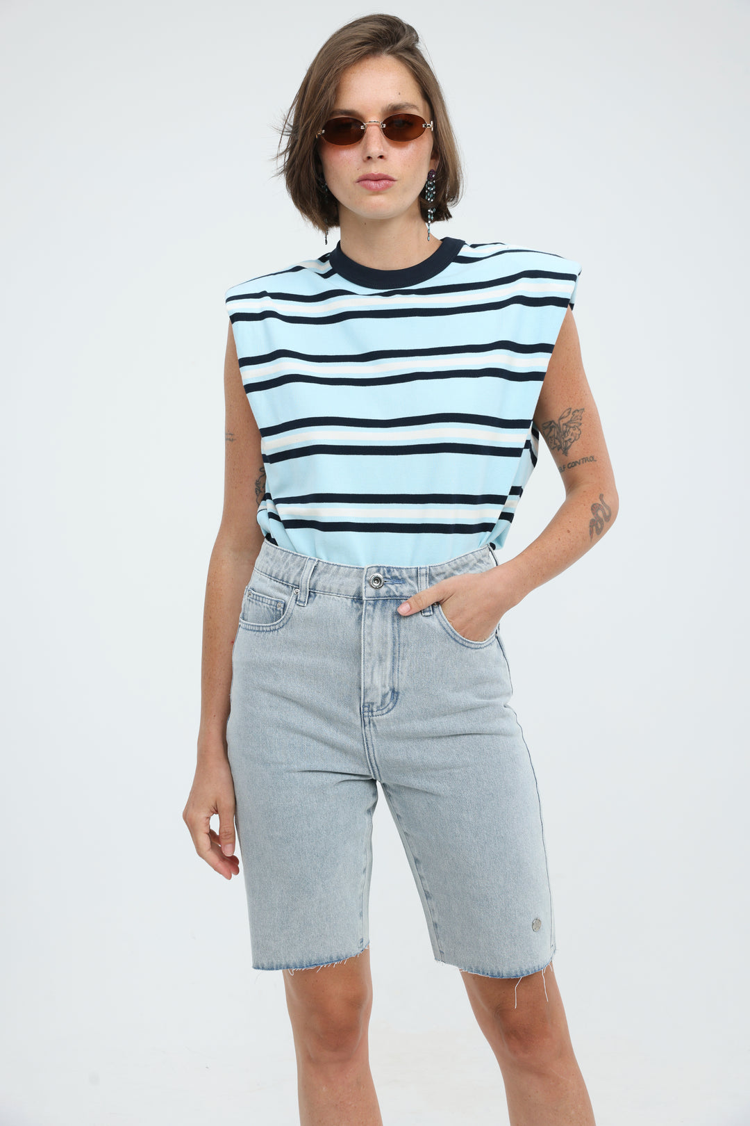 Star 701 Light Blue Short Denim
