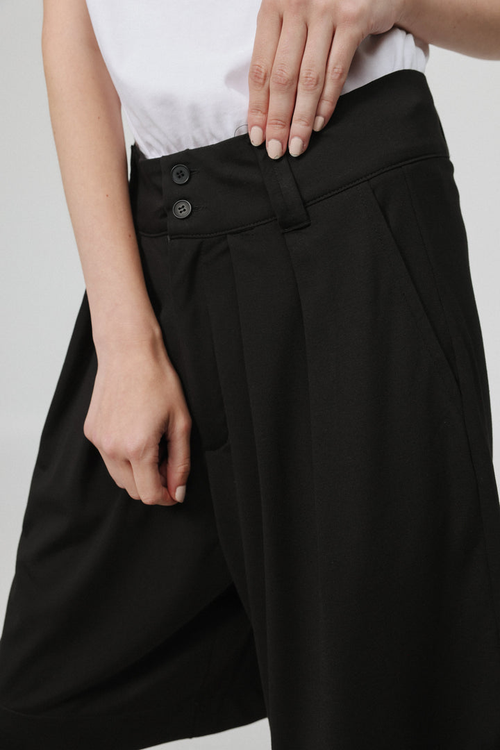 Keyboard Black Bermuda Shorts