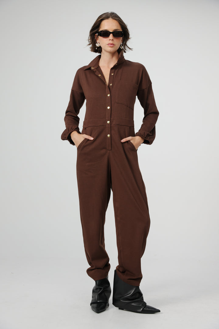 Citylife Brown Jumpsuit