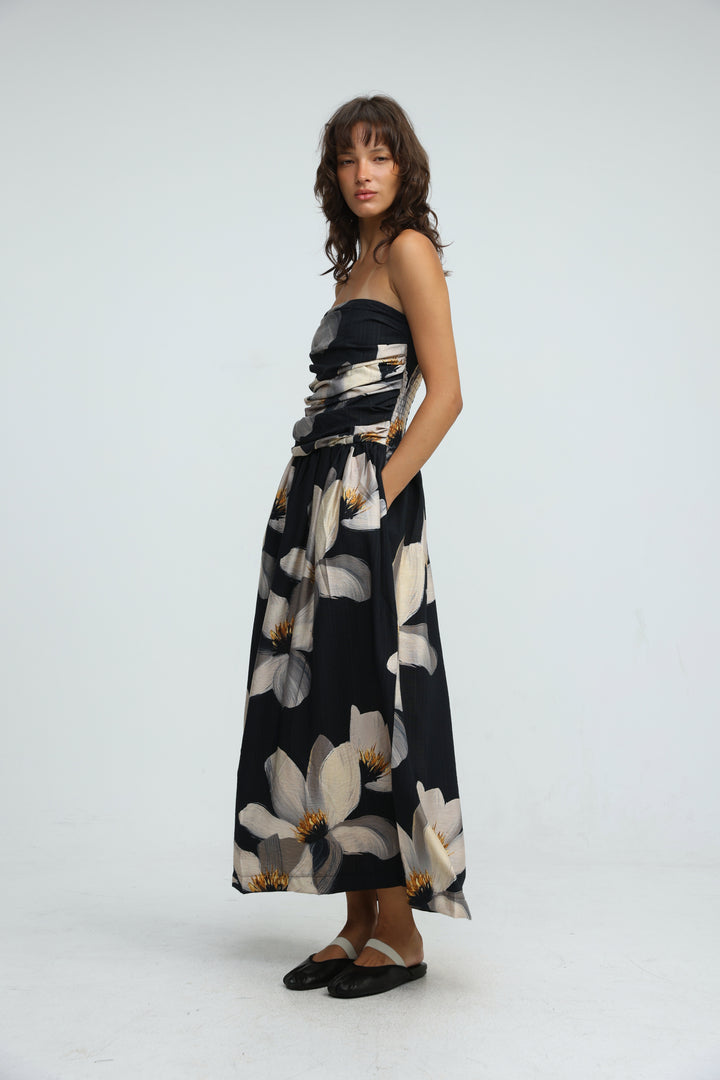 Listen Black Floral Dress