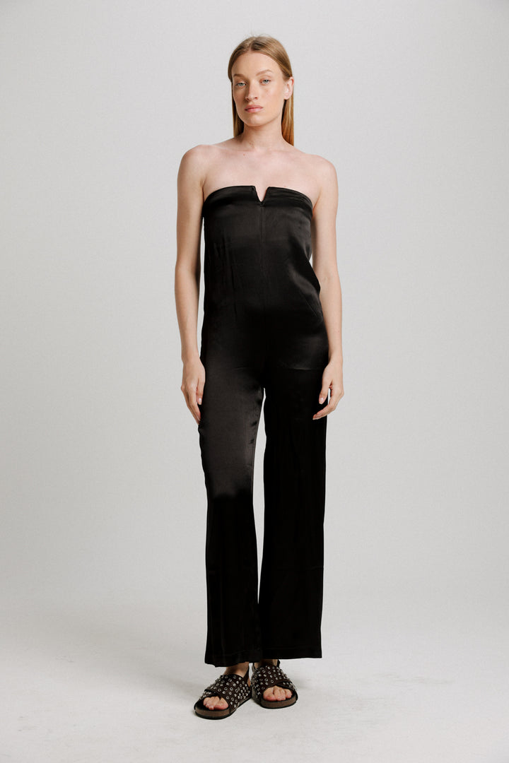 Fantasy Black Viscose Jumpsuit