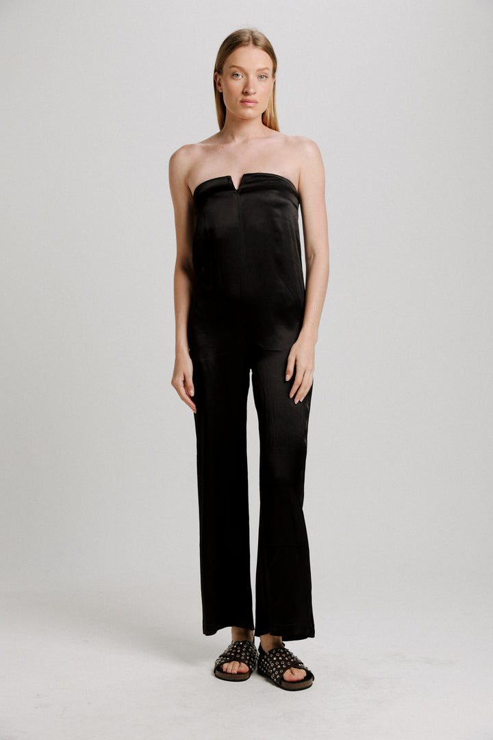 Fantasy Black Viscose Jumpsuit