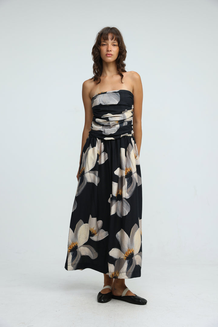 Listen Black Floral Dress