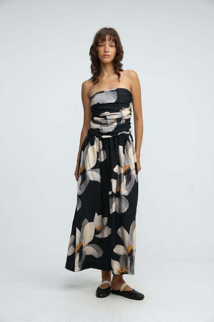 Listen Black Floral Dress