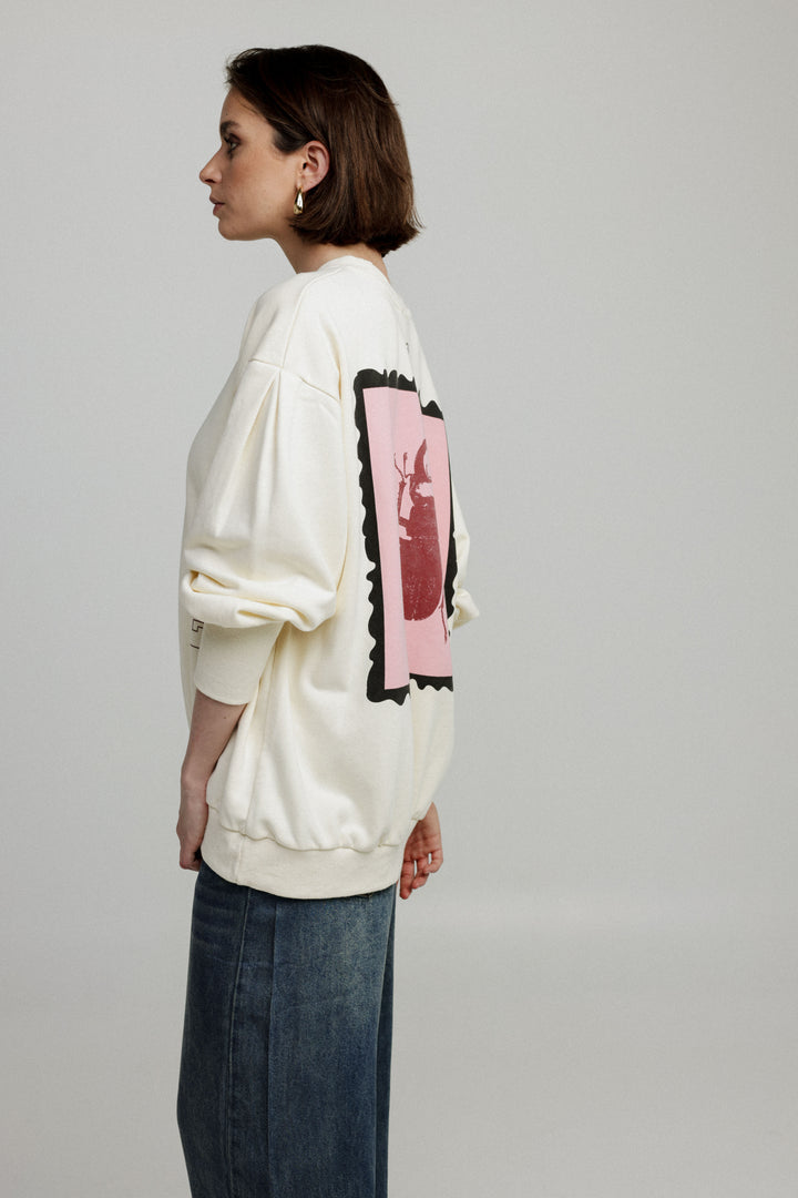 Graphic Cream Sweatshirt