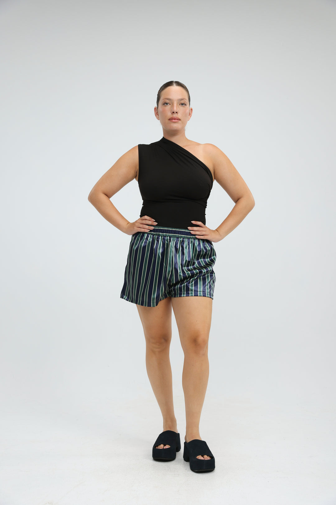 Joy Black One Shoulder Top