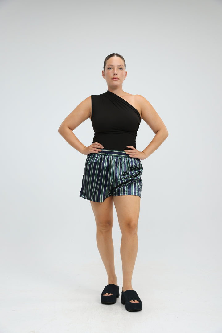Joy Black One Shoulder Top