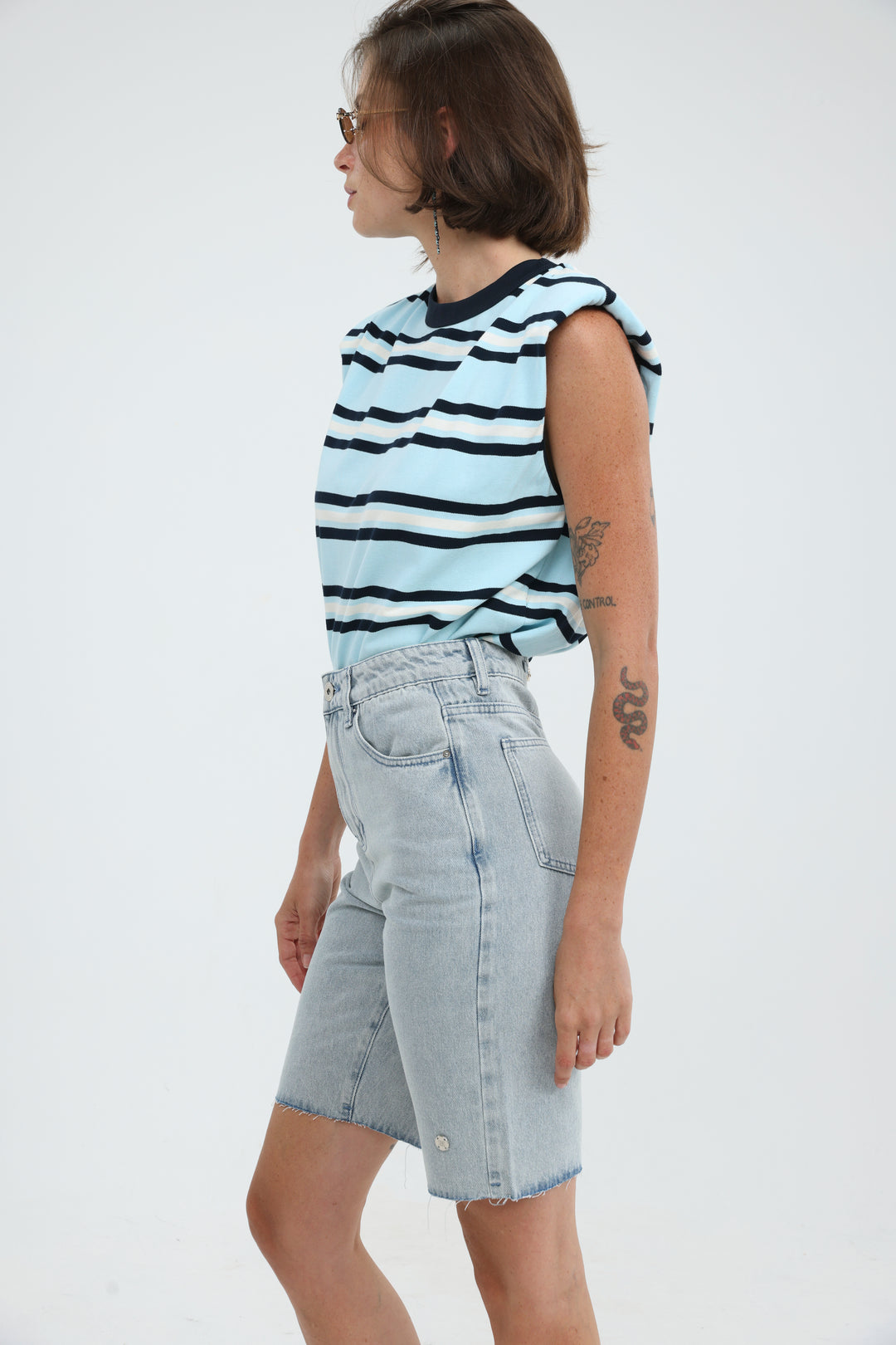 Star 701 Light Blue Short Denim
