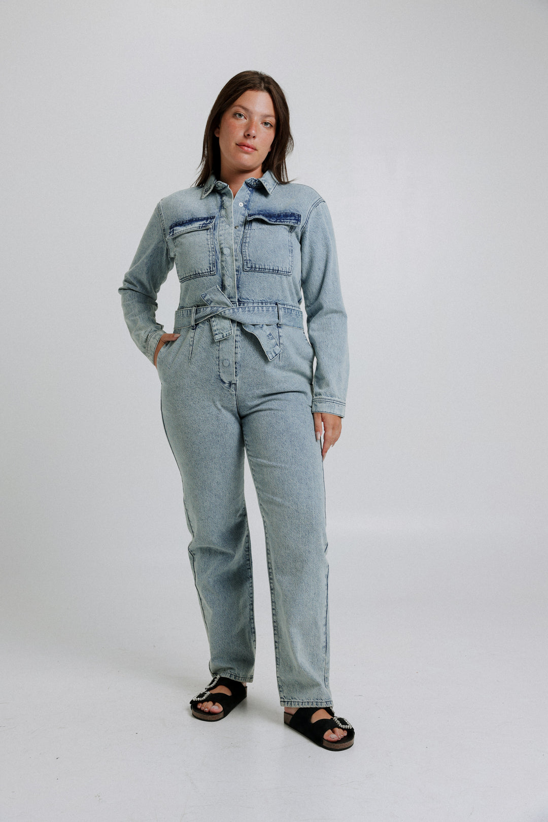 Lev Light Denim Jumpsuit