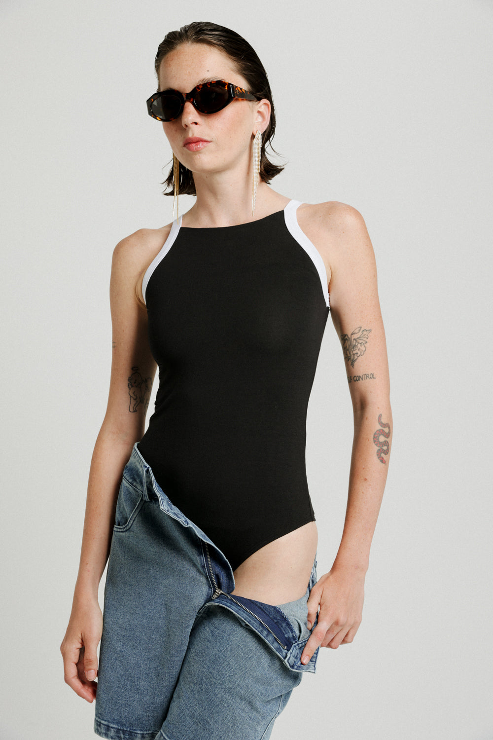 Spell Black Bodysuit