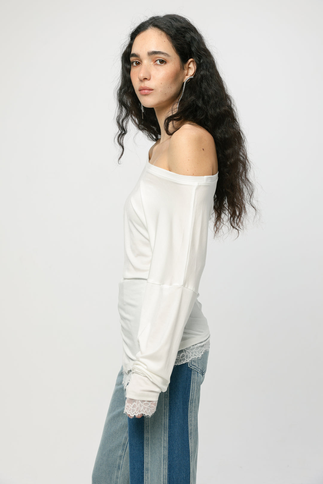 Fresh Cream One Shoulder Shirt
