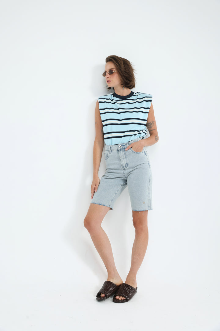 Star 701 Light Blue Short Denim