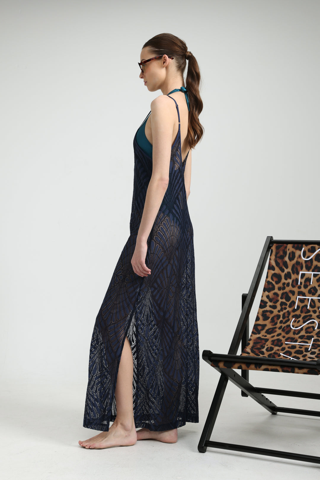 Lacy Navy Dress