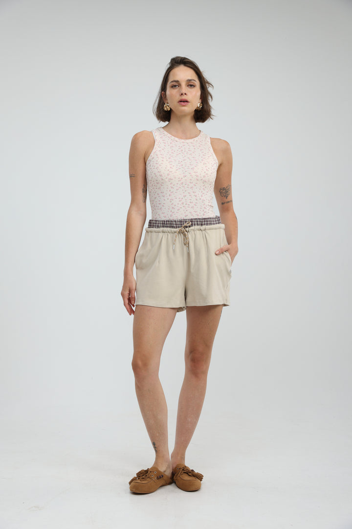 GoldenHour Cream Floral Tank