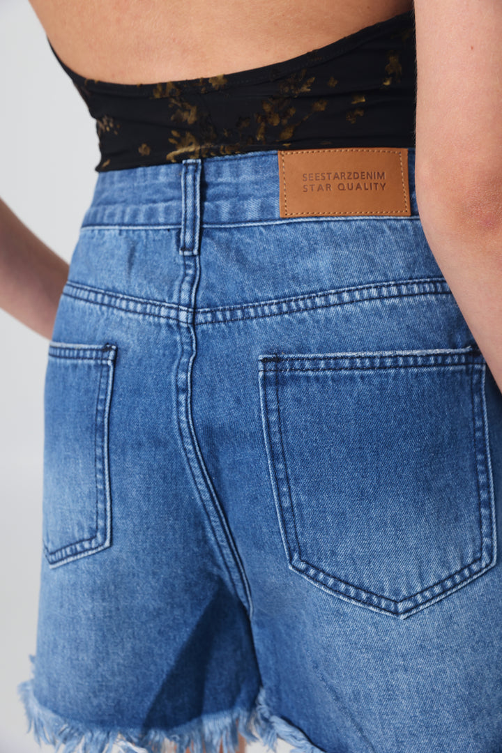 Star 403 Blue Denim Shorts