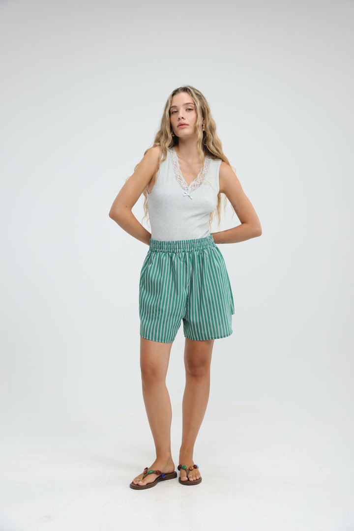 Buni's Green Striped Shorts