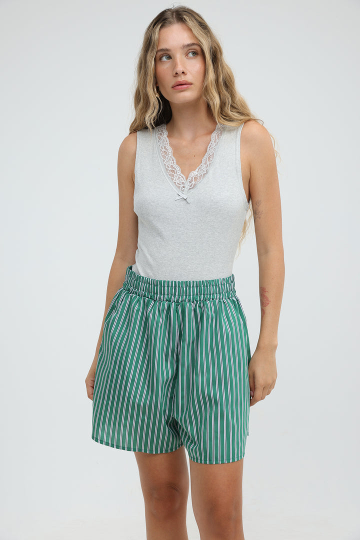 Buni's Green Striped Shorts