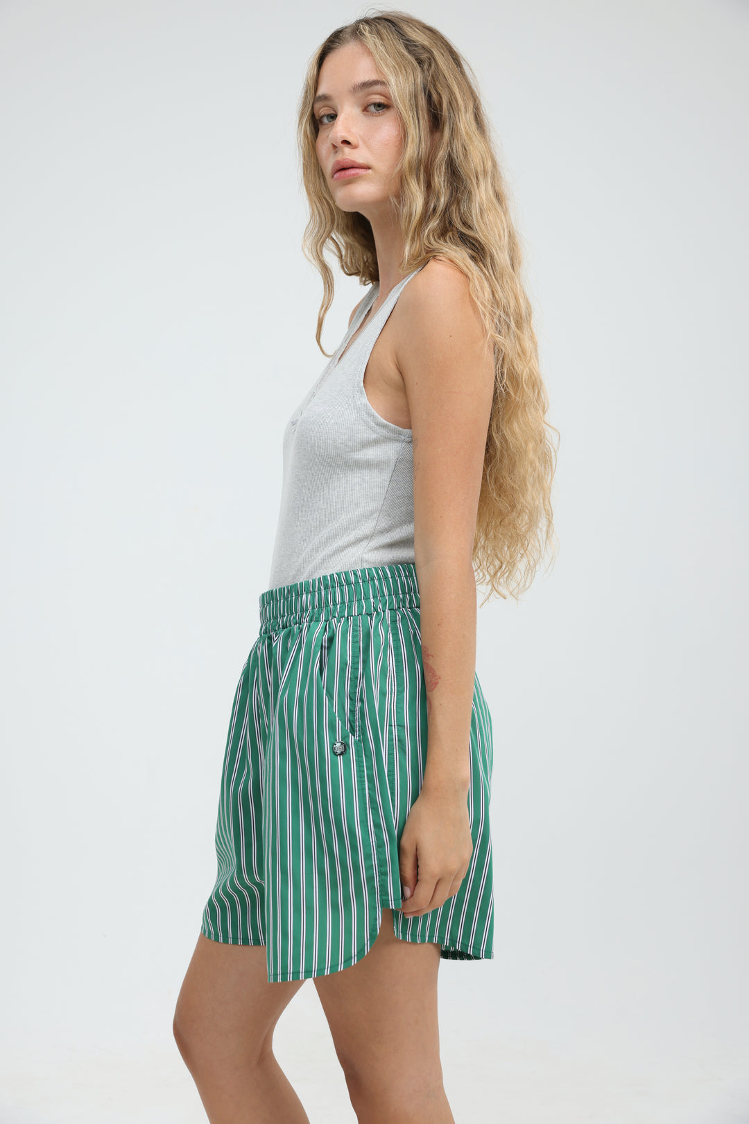 Buni's Green Striped Shorts