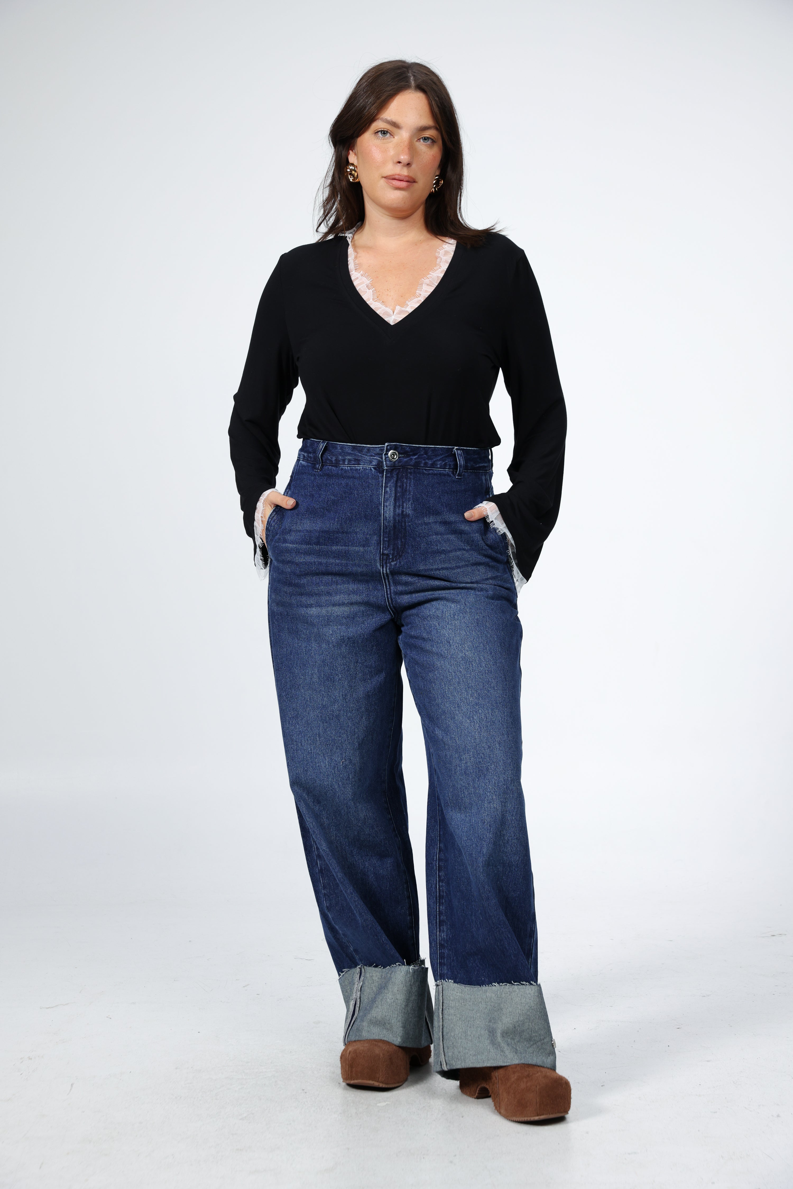 Star 503 Blue Folded Hem Denim – SEESTARZ