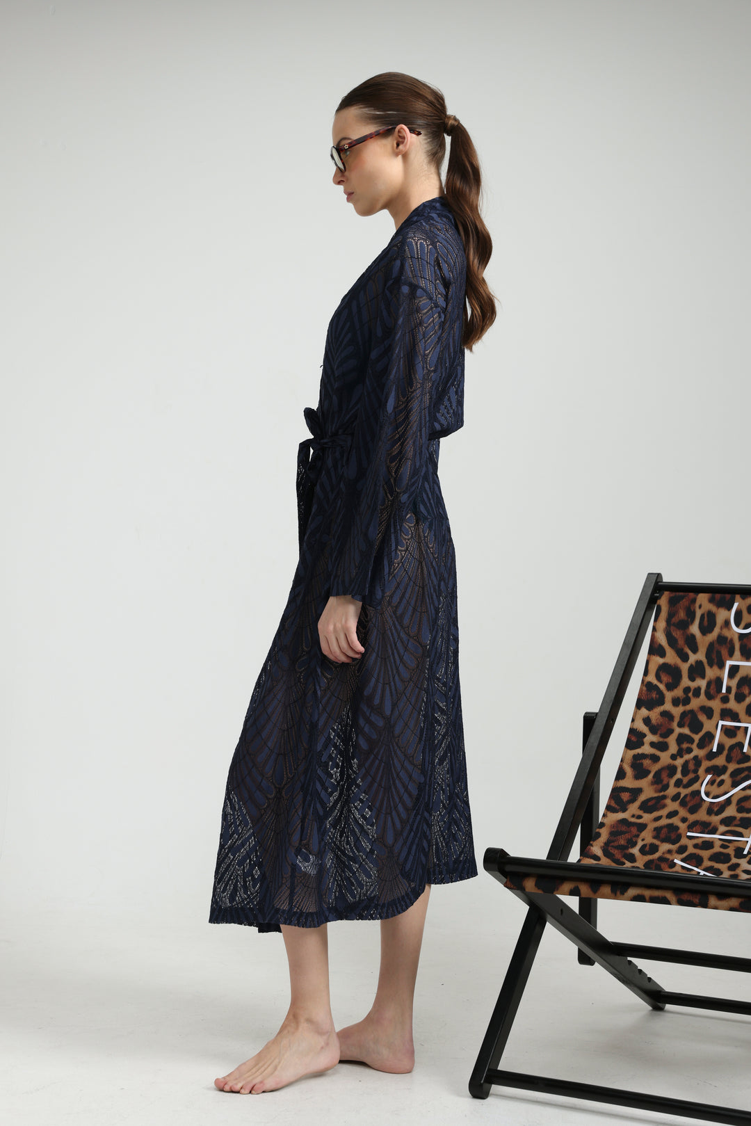 Lacy Navy Kimono
