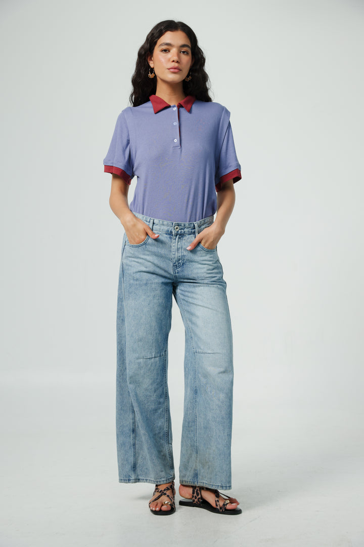 Simply Purple Mixed Polo