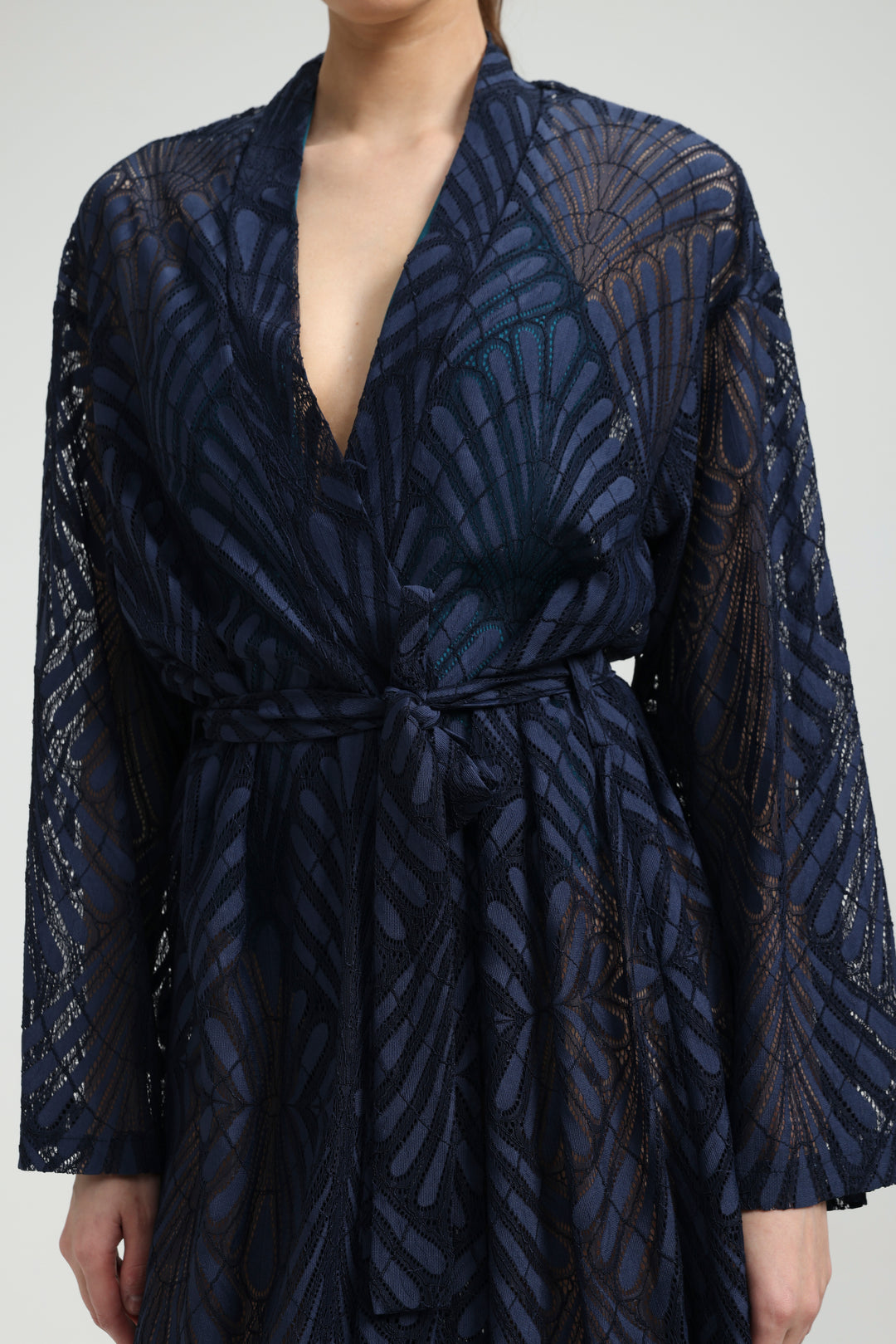Lacy Navy Kimono