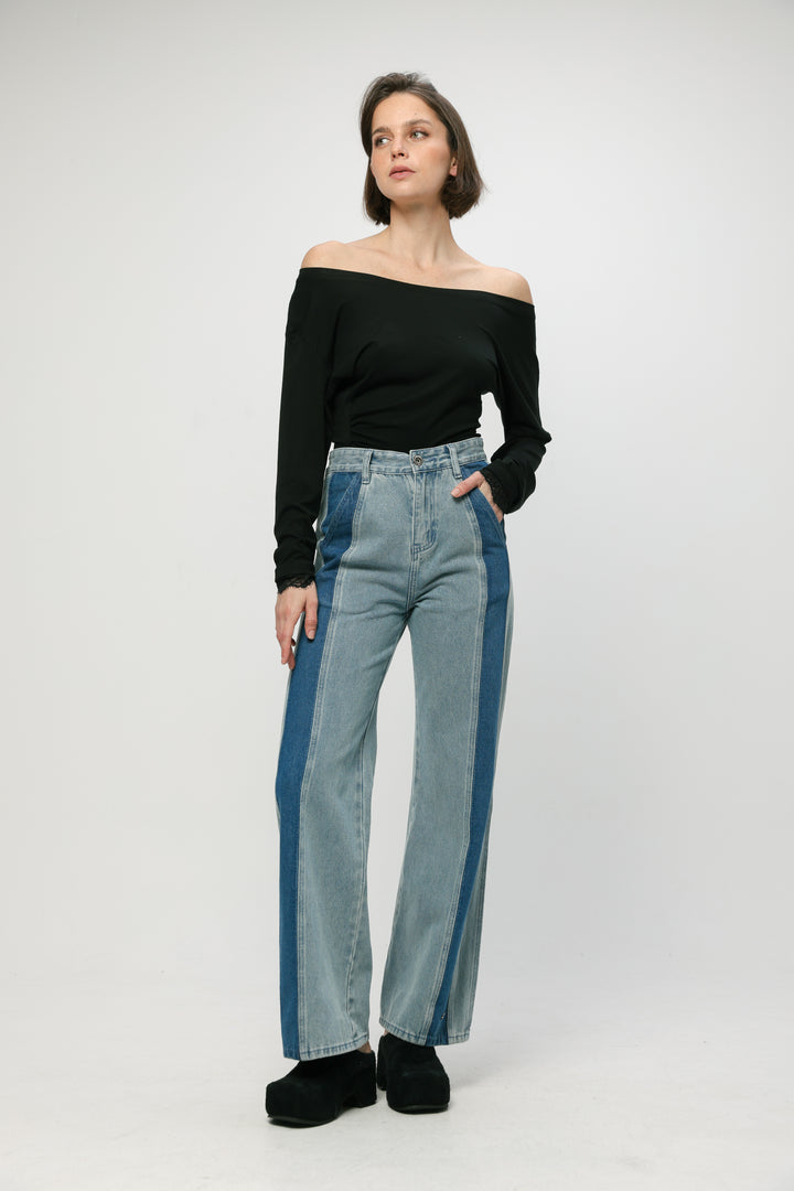 מכנסי ג'ינס בצבע כחול בהיר לאישה Star 201 Light Blue Mix Denim 