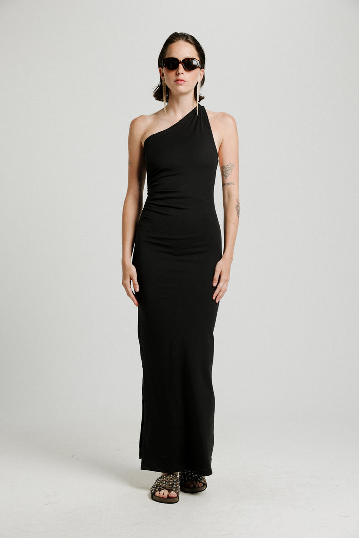 Moma Black One Shoulder Dress