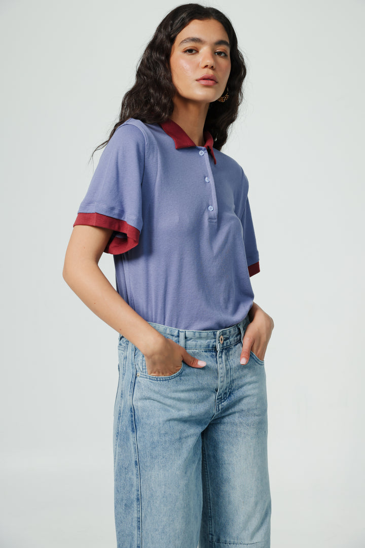Simply Purple Mixed Polo