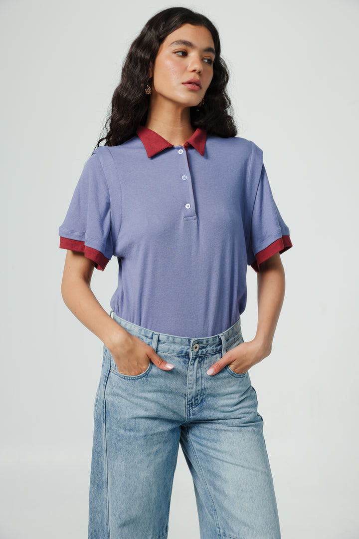 Simply Purple Mixed Polo