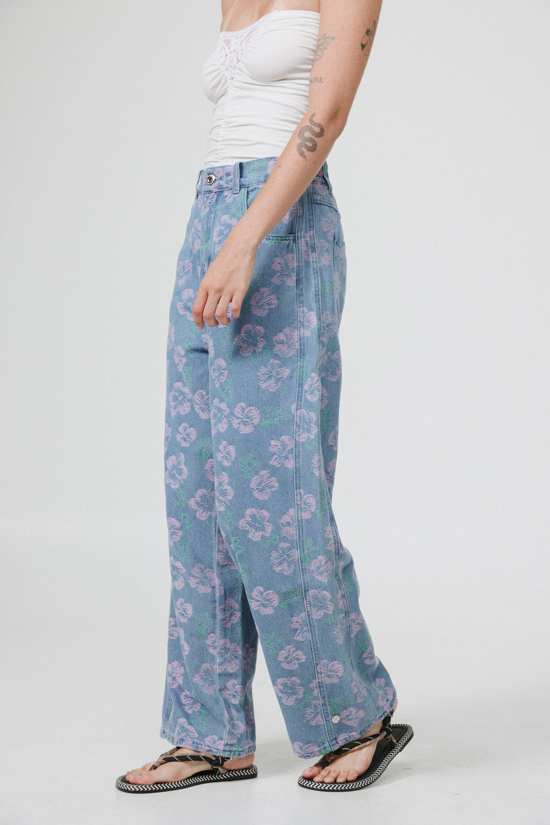 Guri Blue Flowered Denim