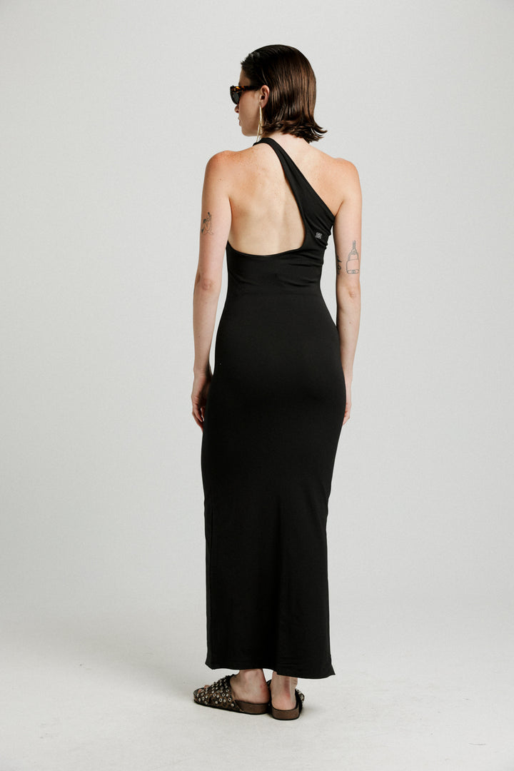 Moma Black One Shoulder Dress