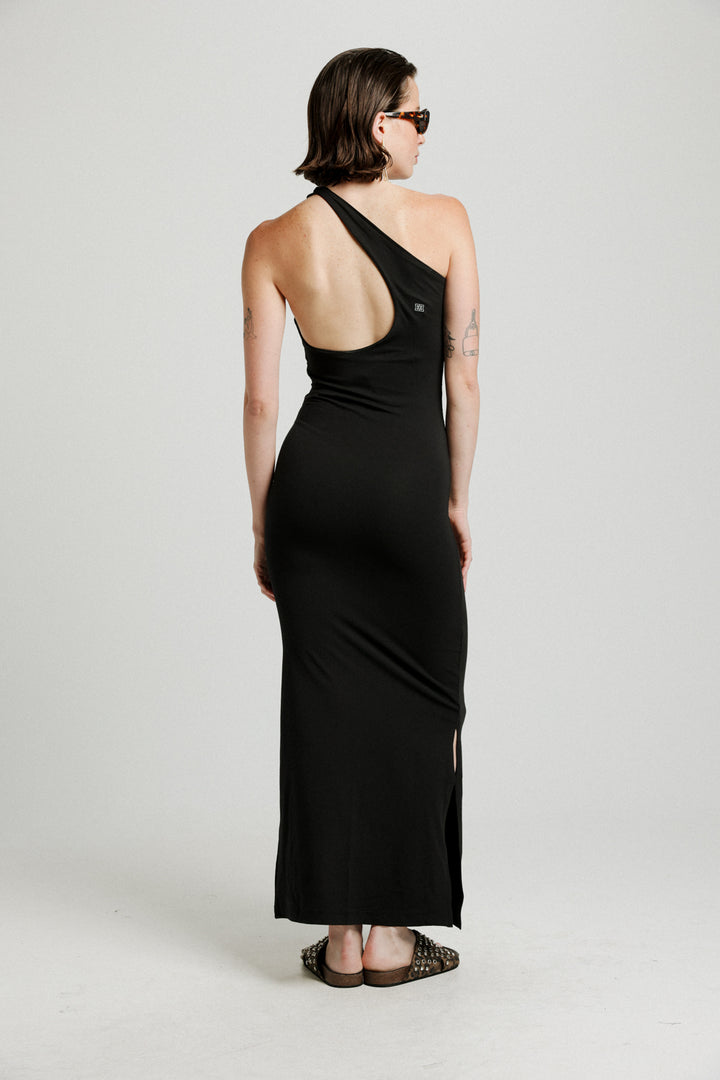 Moma Black One Shoulder Dress