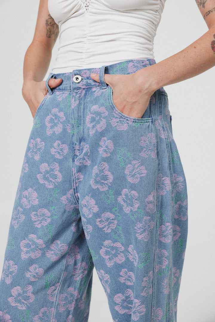 Guri Blue Flowered Denim