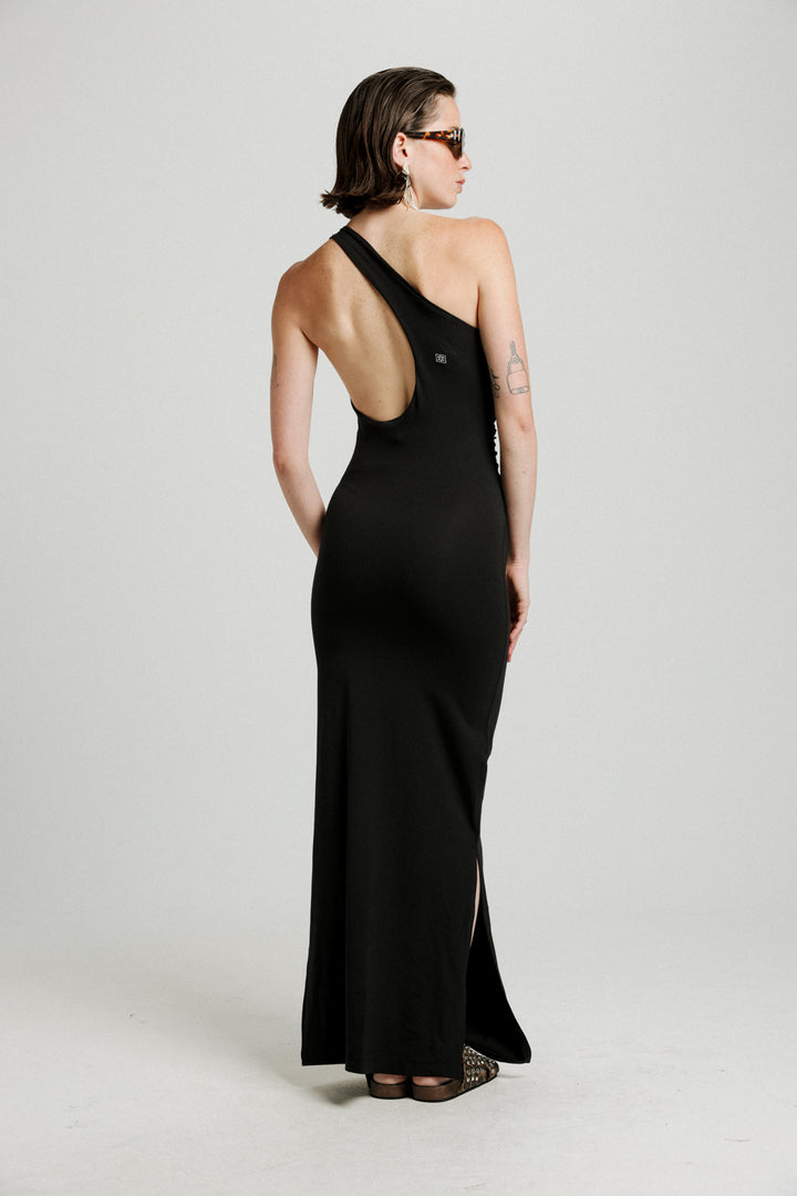 Moma Black One Shoulder Dress