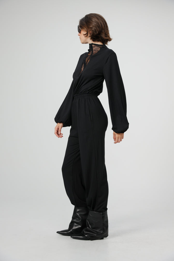 Adamon Lace Black Jumpsuit