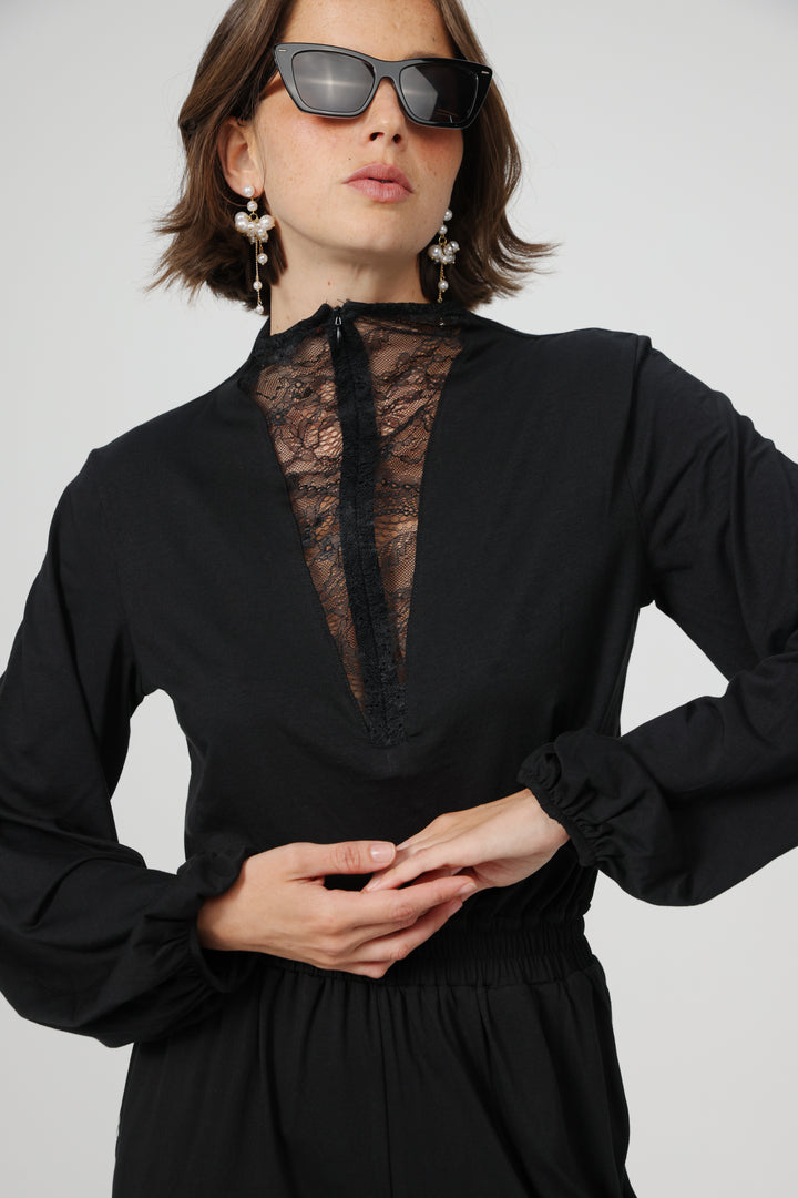 Adamon Lace Black Jumpsuit