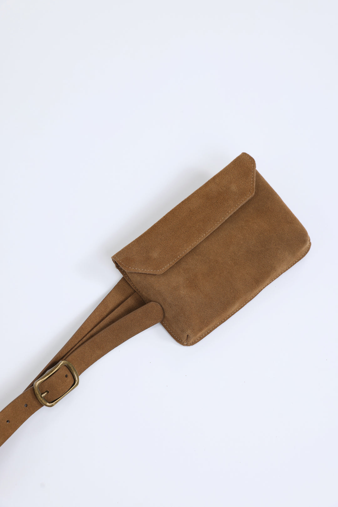 Brown Suede Pocket Belt