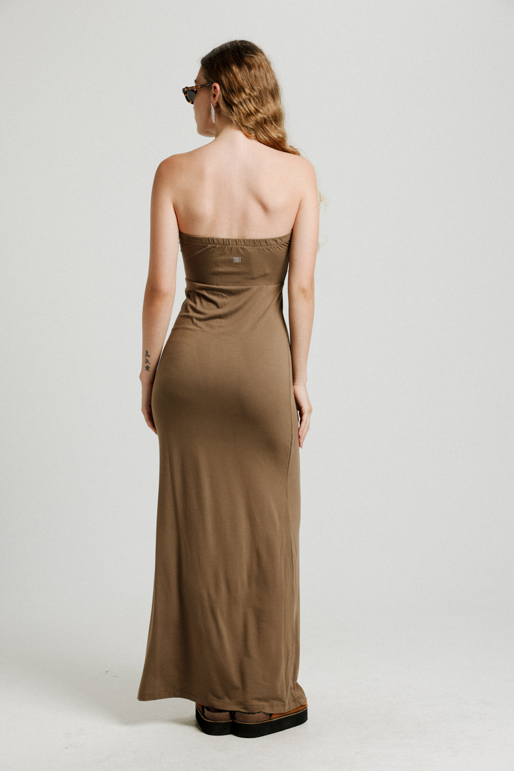 Strapless Brown Dress